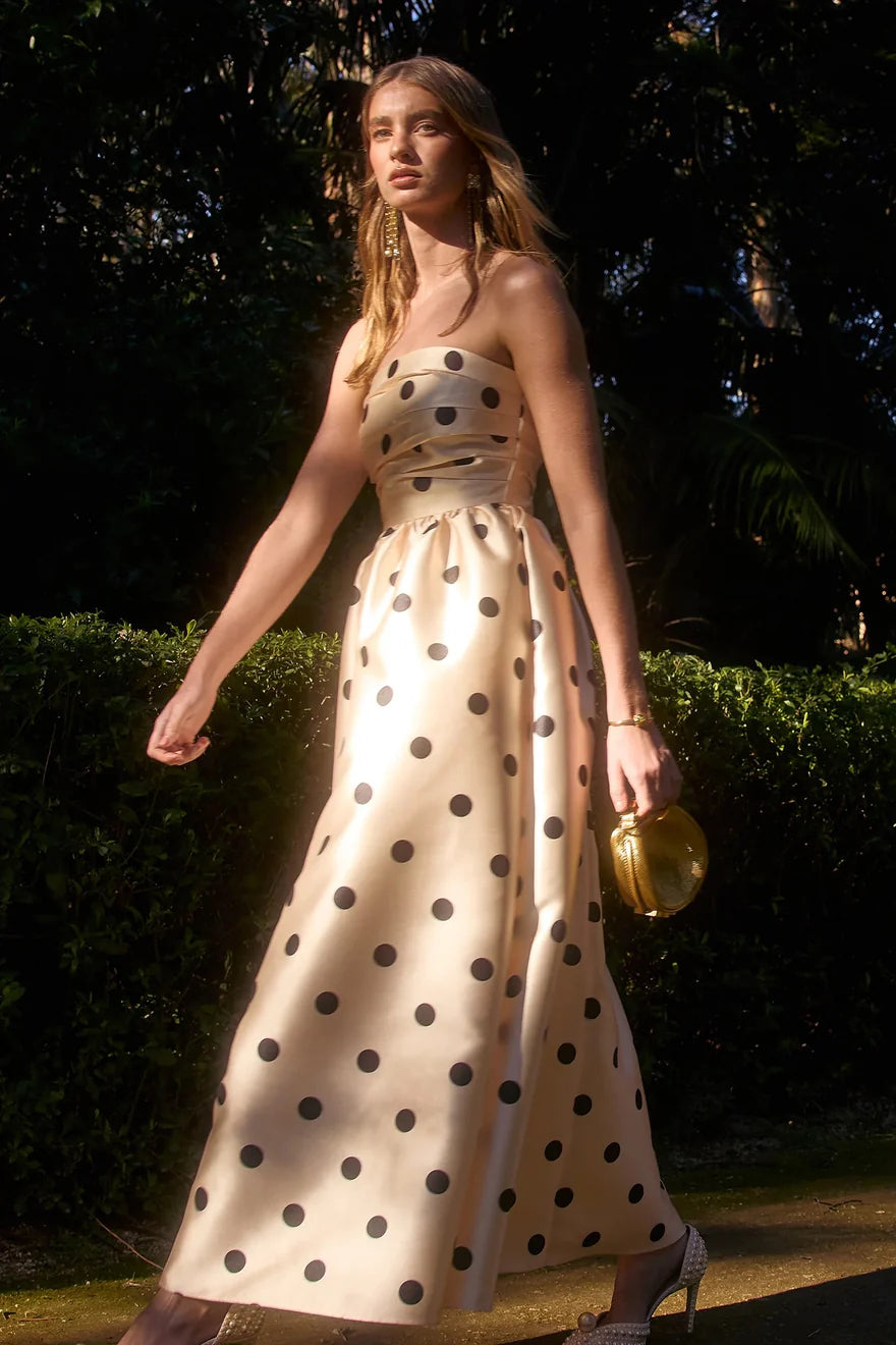 PASDUCHAS - Dottie strapless midi