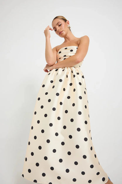 PASDUCHAS - Dottie strapless midi